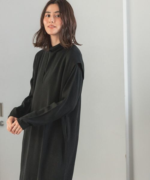 LEPSIM（レプシィム）の「12ゲージ満たされニットワンピース（ワンピース/ドレス・レディース・ブラック09/グレージュ13/ブルー85・FREE SIZE）」の6枚目の写真