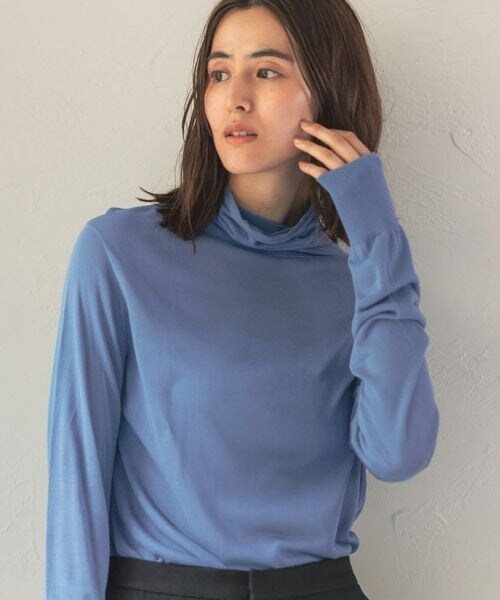 LEPSIM（レプシィム）の「14ゲージシアーハイネックニットプルオーバー（トップス・レディース・アイボリー08/ブラック09/ブルー85・M/L）」の22枚目の写真