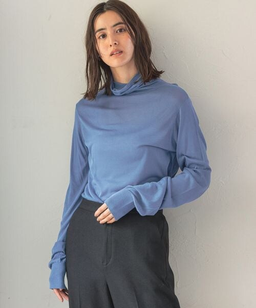 LEPSIM（レプシィム）の「14ゲージシアーハイネックニットプルオーバー（トップス・レディース・アイボリー08/ブラック09/ブルー85・M/L）」の3枚目の写真