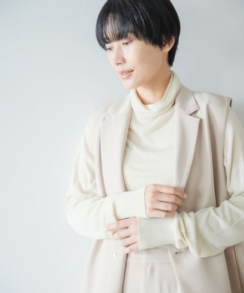 LEPSIM（レプシィム）の「14ゲージシアーハイネックニットプルオーバー（トップス・レディース・アイボリー08/ブラック09/ブルー85・M/L）」の14枚目の写真