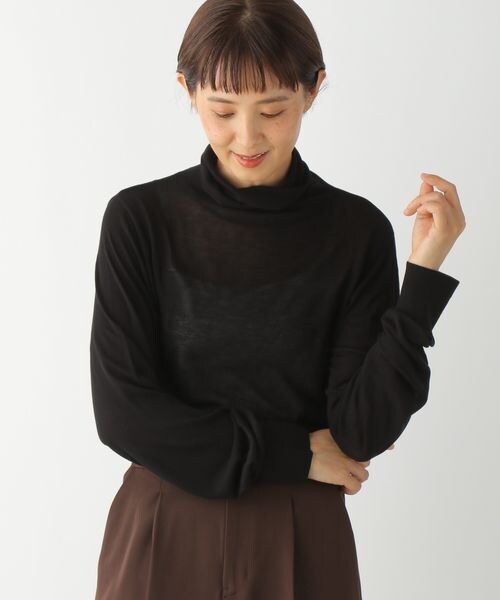 LEPSIM（レプシィム）の「14ゲージシアーハイネックニットプルオーバー（トップス・レディース・アイボリー08/ブラック09/ブルー85・M/L）」の2枚目の写真