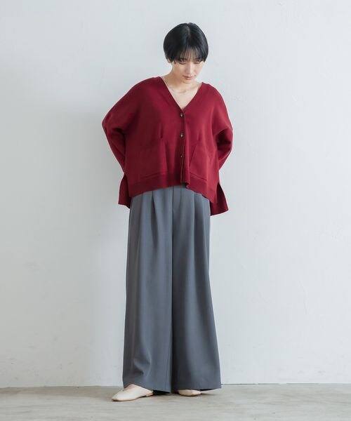 LEPSIM（レプシィム）の「タックワイドパンツ（パンツ・レディース・ブラック09/グレー15/ブラウン55/ブルー83・FREE SIZE）」の6枚目の写真