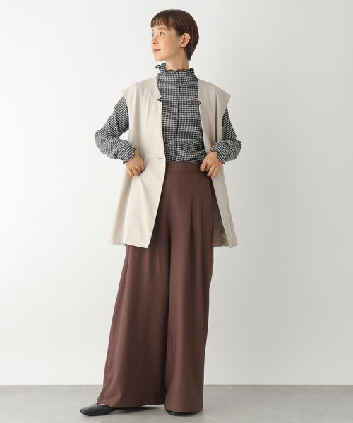 LEPSIM（レプシィム）の「タックワイドパンツ（パンツ・レディース・ブラック09/グレー15/ブラウン55/ブルー83・FREE SIZE）」の8枚目の写真