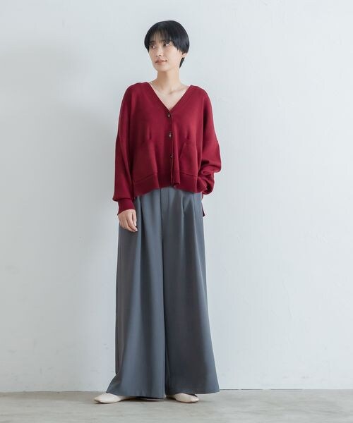 LEPSIM（レプシィム）の「タックワイドパンツ（パンツ・レディース・ブラック09/グレー15/ブラウン55/ブルー83・FREE SIZE）」の5枚目の写真