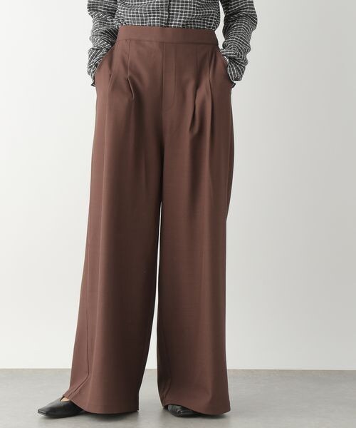 LEPSIM（レプシィム）の「タックワイドパンツ（パンツ・レディース・ブラック09/グレー15/ブラウン55/ブルー83・FREE SIZE）」の3枚目の写真