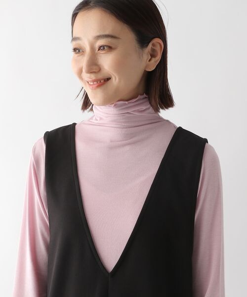 LEPSIM（レプシィム）の「シアータートルカットソー（トップス・レディース・オフホワイト05/ブラック09/ピンク21/グリーン75・FREE SIZE）」の10枚目の写真