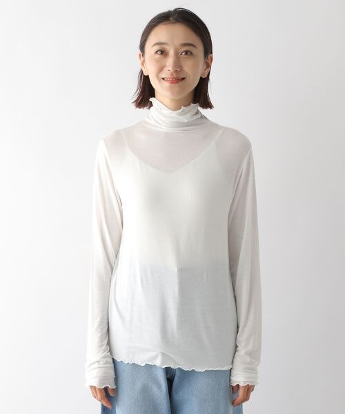 LEPSIM（レプシィム）の「シアータートルカットソー（トップス・レディース・オフホワイト05/ブラック09/ピンク21/グリーン75・FREE SIZE）」の13枚目の写真