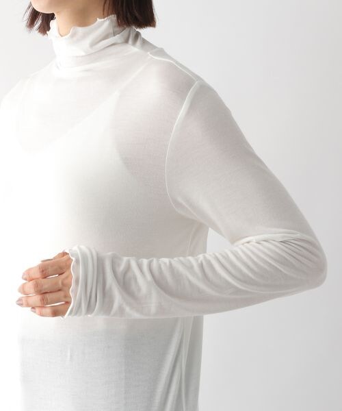 LEPSIM（レプシィム）の「シアータートルカットソー（トップス・レディース・オフホワイト05/ブラック09/ピンク21/グリーン75・FREE SIZE）」の17枚目の写真