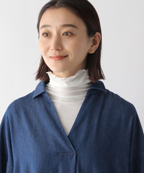 LEPSIM（レプシィム）の「シアータートルカットソー（トップス・レディース・オフホワイト05/ブラック09/ピンク21/グリーン75・FREE SIZE）」の5枚目の写真