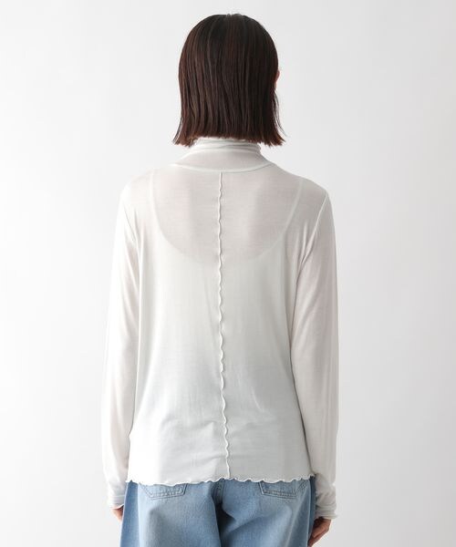 LEPSIM（レプシィム）の「シアータートルカットソー（トップス・レディース・オフホワイト05/ブラック09/ピンク21/グリーン75・FREE SIZE）」の15枚目の写真