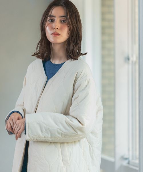 LEPSIM(レプシィム)の「撥水キルティングジャケット(ジャケット/アウター・レディース・アイボリー08/ブラック09/カーキ78・M/L)」の7枚目の写真