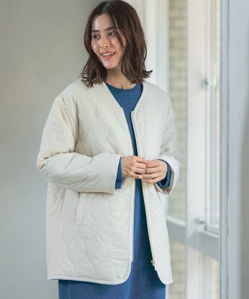 LEPSIM(レプシィム)の「撥水キルティングジャケット(ジャケット/アウター・レディース・アイボリー08/ブラック09/カーキ78・M/L)」の1枚目の写真