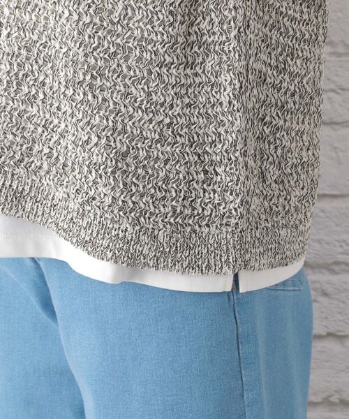 LEPSIM（レプシィム）の「5ゲージニットタンク（トップス・レディース・オフ×ブラック13/モカ×ベージュ52・FREE SIZE）」の10枚目の写真