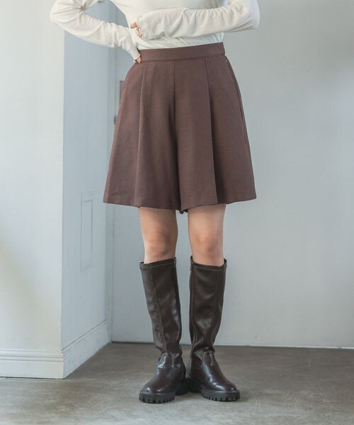 LEPSIM（レプシィム）の「ハーフキュロットパンツ（パンツ・レディース・ブラック09/ブラウン58・FREE SIZE）」の2枚目の写真