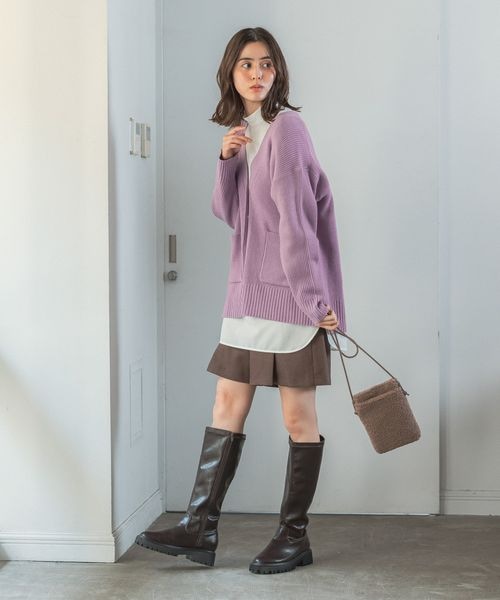 LEPSIM（レプシィム）の「ハーフキュロットパンツ（パンツ・レディース・ブラック09/ブラウン58・FREE SIZE）」の10枚目の写真