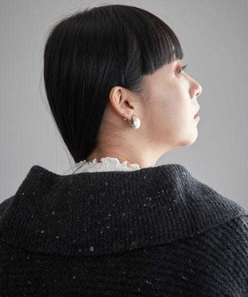 LOWRYS FARM（ローリーズファーム）の「ビッグカラーショートニットロングスリーブ（トップス・レディース・アイボリー08/ブラック09/オレンジ45/グリーン75・フリーサイズ）」の19枚目の写真