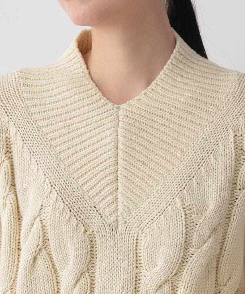 LOWRYS FARM(ローリーズファーム)の「ケーブルアサVニット(トップス・レディース・オフホワイト08/グリーン75/ブルー85・フリーサイズ)」の15枚目の写真