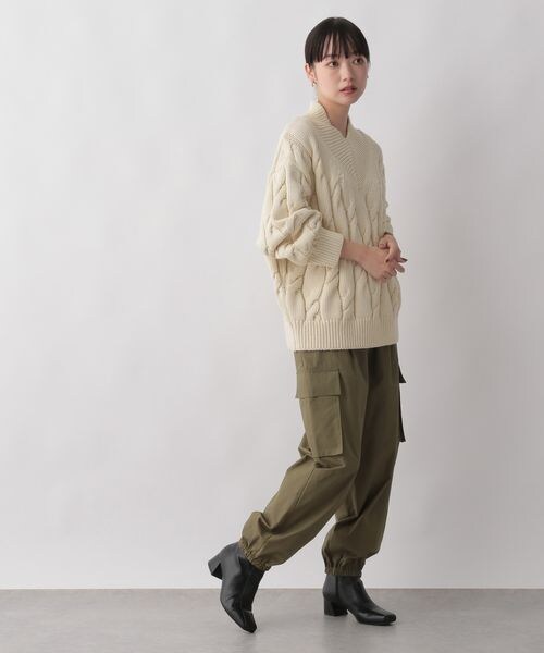 LOWRYS FARM(ローリーズファーム)の「ケーブルアサVニット(トップス・レディース・オフホワイト08/グリーン75/ブルー85・フリーサイズ)」の7枚目の写真