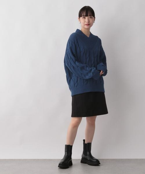 LOWRYS FARM(ローリーズファーム)の「ケーブルアサVニット(トップス・レディース・オフホワイト08/グリーン75/ブルー85・フリーサイズ)」の11枚目の写真