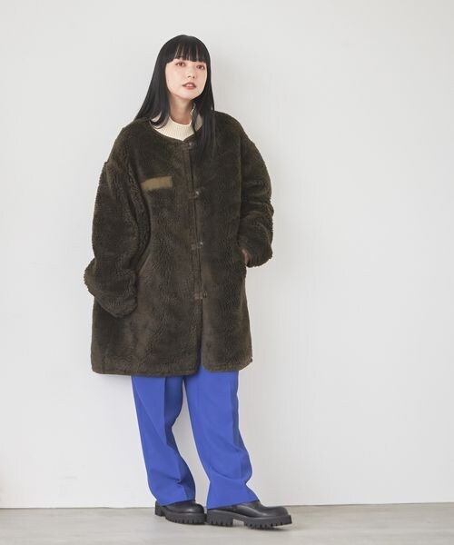 LOWRYS FARM（ローリーズファーム）の「サイドボタンワイドパンツ（パンツ・レディース・アイボリー08/ブラック09/ブルー85・S/F）」の10枚目の写真