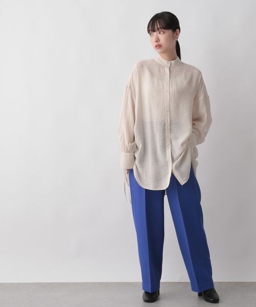 LOWRYS FARM（ローリーズファーム）の「サイドボタンワイドパンツ（パンツ・レディース・アイボリー08/ブラック09/ブルー85・S/F）」の16枚目の写真