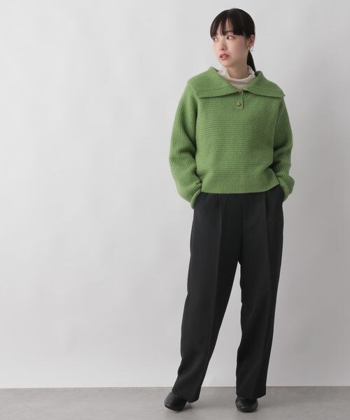 LOWRYS FARM（ローリーズファーム）の「サイドボタンワイドパンツ（パンツ・レディース・アイボリー08/ブラック09/ブルー85・S/F）」の11枚目の写真