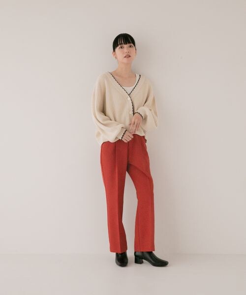 LOWRYS FARM(ローリーズファーム)の「ピコットアミショートカーディガン(トップス・レディース・ブラック09/ブラウン55・フリーサイズ)」の4枚目の写真