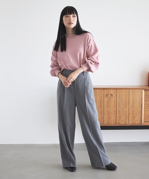 LOWRYS FARM（ローリーズファーム）の「ウスモチソデボリュームロングスリーブ（トップス・レディース・アイボリー08/ブラック09/ピンク25/ブラウン58/グリーン75・フリーサイズ）」の13枚目の写真