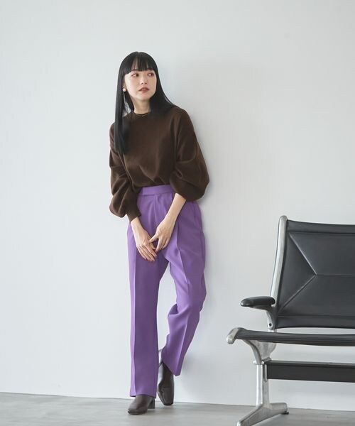 LOWRYS FARM（ローリーズファーム）の「ウスモチソデボリュームロングスリーブ（トップス・レディース・アイボリー08/ブラック09/ピンク25/ブラウン58/グリーン75・フリーサイズ）」の19枚目の写真