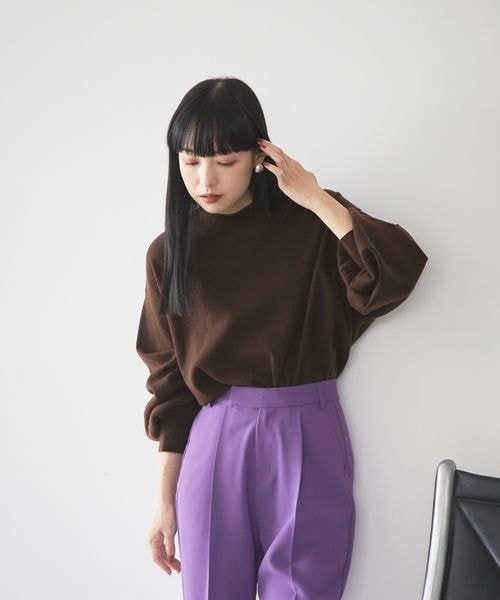 LOWRYS FARM（ローリーズファーム）の「ウスモチソデボリュームロングスリーブ（トップス・レディース・アイボリー08/ブラック09/ピンク25/ブラウン58/グリーン75・フリーサイズ）」の21枚目の写真