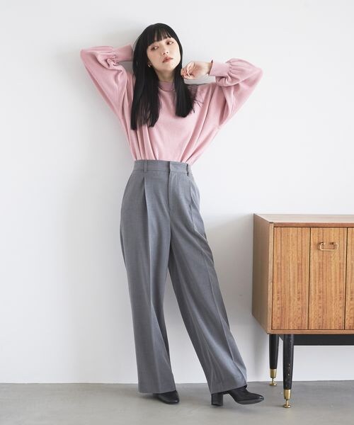 LOWRYS FARM（ローリーズファーム）の「ウスモチソデボリュームロングスリーブ（トップス・レディース・アイボリー08/ブラック09/ピンク25/ブラウン58/グリーン75・フリーサイズ）」の15枚目の写真