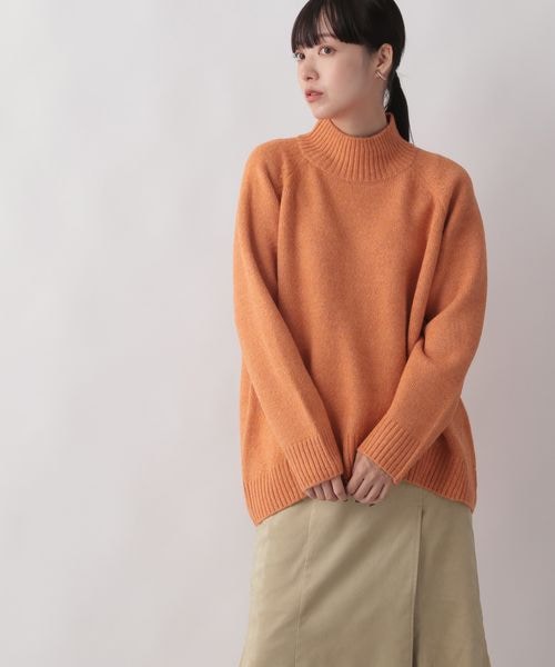 LOWRYS FARM（ローリーズファーム）の「モチモチハイネック（トップス・レディース・アイボリー08/ブラック09/ライトグレー12/オレンジ45/ブルー85・フリーサイズ）」の4枚目の写真