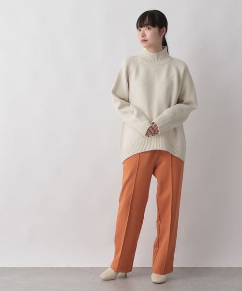 LOWRYS FARM(ローリーズファーム)の「スタイルUPポンチパンツ(パンツ・レディース・アイボリー08/ブラック09/オレンジ45/ブラウン55・M/L)」の8枚目の写真