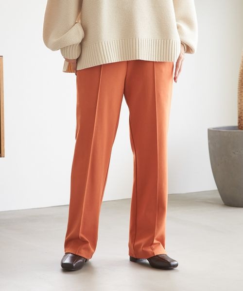LOWRYS FARM(ローリーズファーム)の「スタイルUPポンチパンツ(パンツ・レディース・アイボリー08/ブラック09/オレンジ45/ブラウン55・M/L)」の3枚目の写真