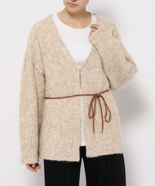 LOWRYS FARM（ローリーズファーム）の「メランジカーデロングスリーブ（トップス・レディース・アイボリー08/チャコールグレー18/ピンク25・フリーサイズ）」の20枚目の写真