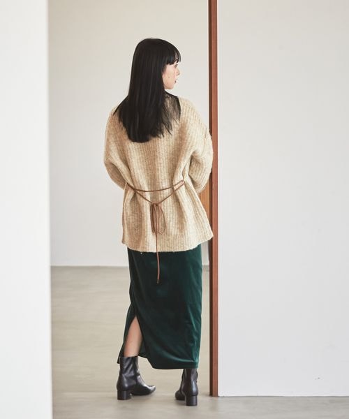 LOWRYS FARM（ローリーズファーム）の「メランジカーデロングスリーブ（トップス・レディース・アイボリー08/チャコールグレー18/ピンク25・フリーサイズ）」の6枚目の写真