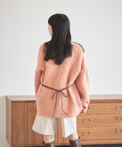 LOWRYS FARM（ローリーズファーム）の「メランジカーデロングスリーブ（トップス・レディース・アイボリー08/チャコールグレー18/ピンク25・フリーサイズ）」の17枚目の写真