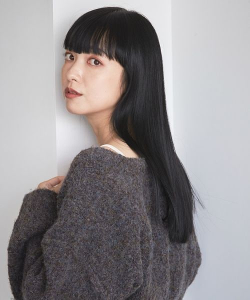 LOWRYS FARM（ローリーズファーム）の「メランジカーデロングスリーブ（トップス・レディース・アイボリー08/チャコールグレー18/ピンク25・フリーサイズ）」の12枚目の写真