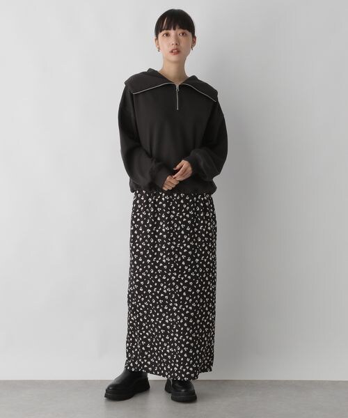 LOWRYS FARM（ローリーズファーム）の「ハイＺＩＰドロストプルオーバー（トップス・レディース・アイボリー08/グレー12/チャコールグレー18/ブルー85・F）」の10枚目の写真