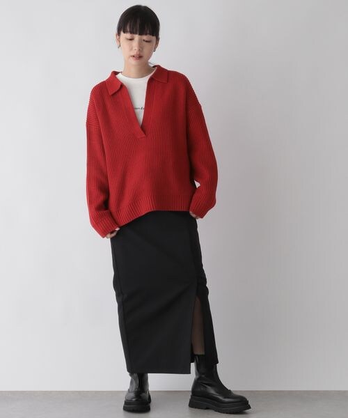 LOWRYS FARM（ローリーズファーム）の「エリツキスキッパープルオーバー（トップス・レディース・アイボリー08/ブラック09/レッド35/オレンジ45/グリーン78・フリーサイズ）」の16枚目の写真