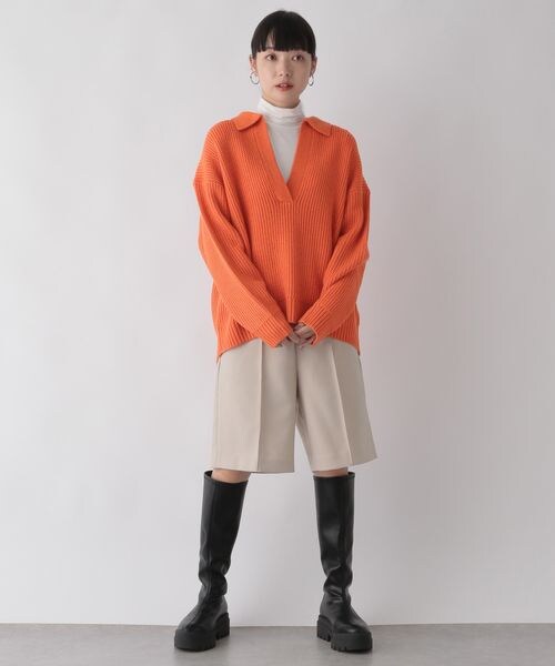 LOWRYS FARM（ローリーズファーム）の「エリツキスキッパープルオーバー（トップス・レディース・アイボリー08/ブラック09/レッド35/オレンジ45/グリーン78・フリーサイズ）」の19枚目の写真