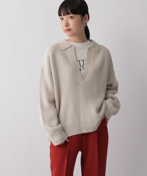 LOWRYS FARM（ローリーズファーム）の「エリツキスキッパープルオーバー（トップス・レディース・アイボリー08/ブラック09/レッド35/オレンジ45/グリーン78・フリーサイズ）」の10枚目の写真