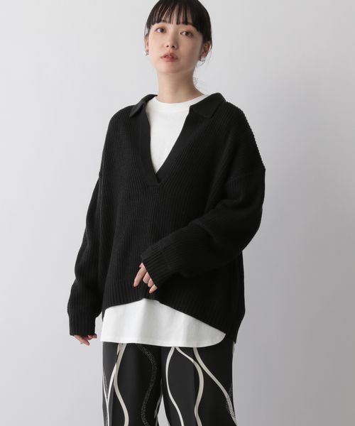 LOWRYS FARM（ローリーズファーム）の「エリツキスキッパープルオーバー（トップス・レディース・アイボリー08/ブラック09/レッド35/オレンジ45/グリーン78・フリーサイズ）」の2枚目の写真