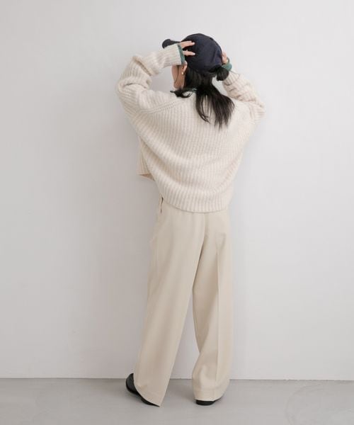 LOWRYS FARM(ローリーズファーム)の「低身長企画/タックワイドパンツ(パンツ・レディース・アイボリー08/ブラック09/ピンク25・XS/S)」の5枚目の写真