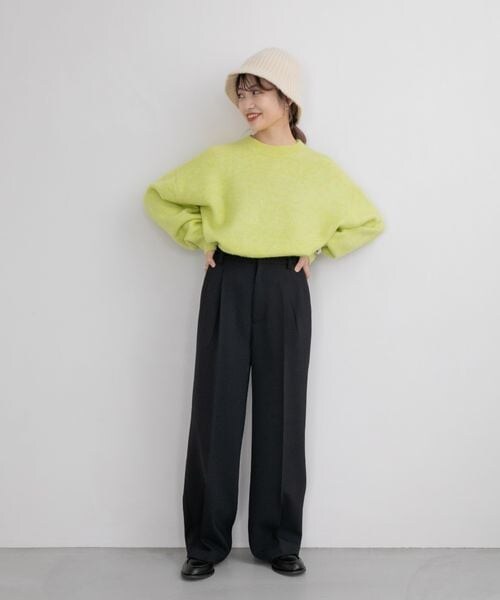 LOWRYS FARM(ローリーズファーム)の「低身長企画/タックワイドパンツ(パンツ・レディース・アイボリー08/ブラック09/ピンク25・XS/S)」の7枚目の写真