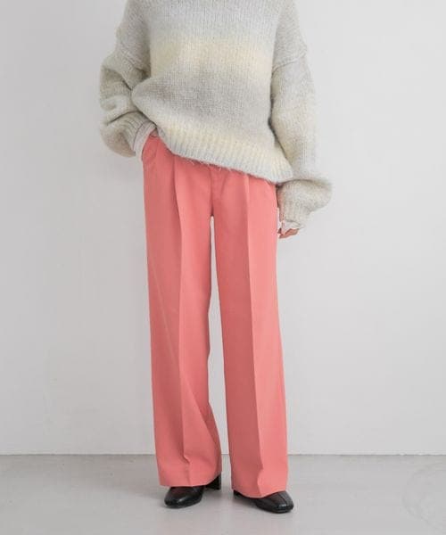 LOWRYS FARM(ローリーズファーム)の「低身長企画/タックワイドパンツ(パンツ・レディース・アイボリー08/ブラック09/ピンク25・XS/S)」の3枚目の写真