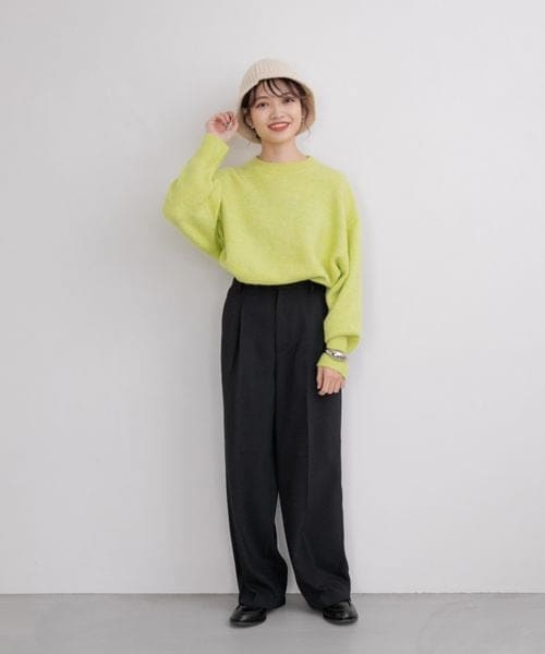 LOWRYS FARM(ローリーズファーム)の「低身長企画/タックワイドパンツ(パンツ・レディース・アイボリー08/ブラック09/ピンク25・XS/S)」の8枚目の写真