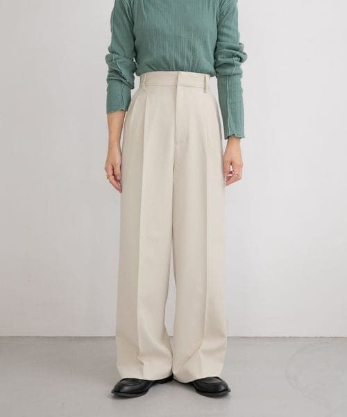 LOWRYS FARM(ローリーズファーム)の「低身長企画/タックワイドパンツ(パンツ・レディース・アイボリー08/ブラック09/ピンク25・XS/S)」の14枚目の写真