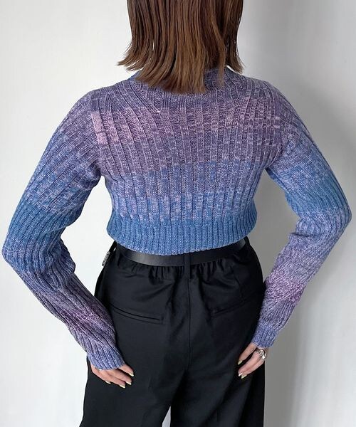 PAGEBOY（ページボーイ）の「カラーMIXタートル（トップス・レディース・ピンク系23/ブルー系89・F）」の5枚目の写真