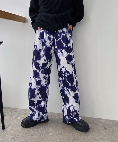 PAGEBOY（ページボーイ）の「ペイント柄パンツ（パンツ・レディース・ブラック09/パープル系92・F）」の6枚目の写真